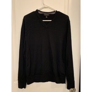 Banana Republic Merino Wool V-neck Mens Large Longsleeve Sweater Black